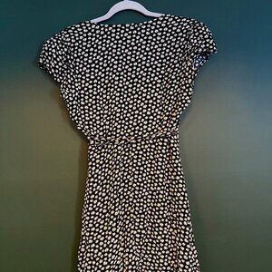 Daisy Print Wrap Mini Dress